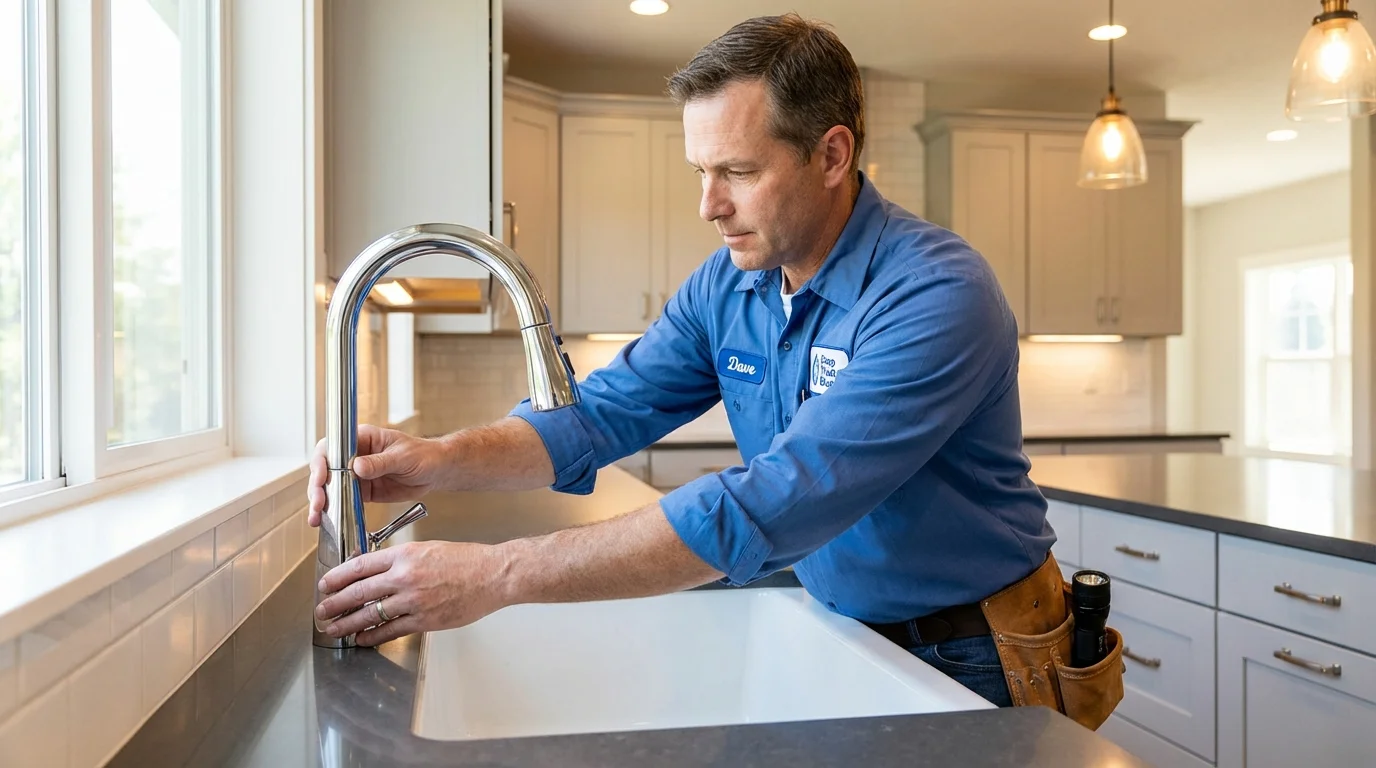 Kitchen faucet installation by Johns Plumbing LLC in Fayette